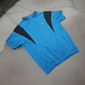 Pearl Izumi Technical Wear Cycling Jersey Top 1/4 Zip Blue Size M 2006 USA Y2K